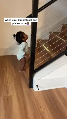 Moms! wtf??? just when i think i have one thing down packed he wanna get all adventourous😭 SEND HELP! #fyp #babytok #momtok #climbingupthestairs #8monthsold #MomsofTikTok 