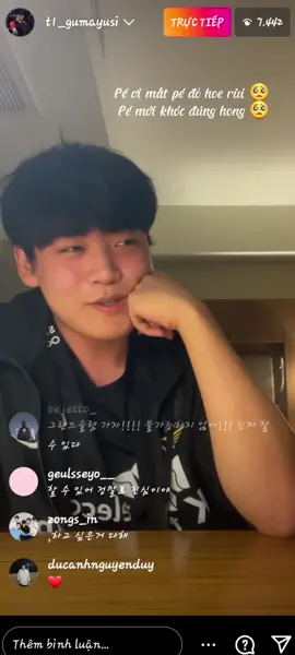 Nhìn cậu mắt đỏ hoe lên live an ủi mn mà mình đau lòng quá 🥺 đồ ngốc đáng yêu Lee Min-hyeong, mình yêu cậu ❤️ #gumayusi #T1 #t1win #t1fighting #fyp 