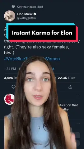 *I just came home from the gym but this was too funny to wait and film until later* Elon Musk refused to listen to us when we said that selling verification status would lead to a massive increase in disinformation on Twitter. Now, Kathy Griffin is giving him a dose of that instant Karma and he is learning the hard way! #e#elone#elonmuskk#kathygriffint#twitterp#politicst#Tech