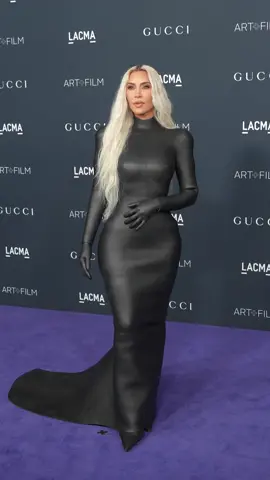 Kim Kardashian takes the purple carpet in a Balenciaga dress at the 11th Annual LACMA Art + Film Gala in Los Angeles. 🔥 [📷 Getty Images]
