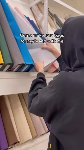 Come make a bag with me #streetwear #clothingbrand #cutandsew #design #screenprinting #handmade #fashiontok #sewingvlog #fabric #bag #bestie 