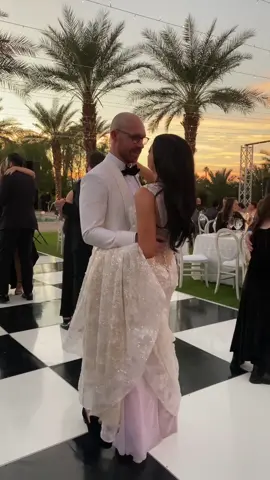 This weekends wedding was everything and more #weddingtiktok #weddingdress #weddingvideo #utah #california #palmsprings #californiavideographer #blacktiewedding #checkerboarddancefloor 