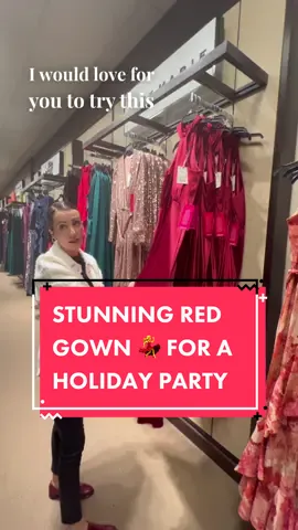 @Dillard’s Finding a stunning red gown for a holiday party🎁 #redgown #holidayparty #holidaypartyoutfit #holidayfashion #christmasparty 