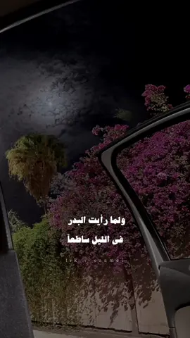 ولما رأيت البدر في الليل ساطعاً