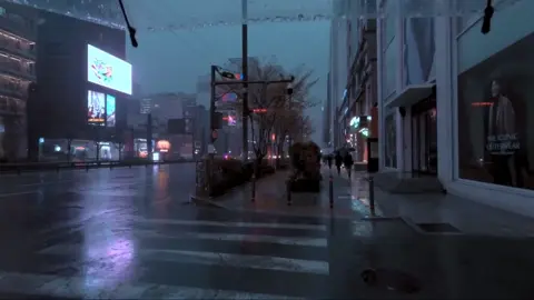 Light night Korea Street View 🎧 #vibes #night #korean #foryoupage #mentahanvideo #sadsong #sadvibes #fyp #rain #