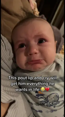 Side note: He’s actually the happiest baby ever but It was bottle time and the warmer was taking too long for him #babypout #poutlips #cutestbaby #babyboy #mamasboy #babytok #3monthsold #pouting #MomsofTikTok #fyp #followme #foryoupage 