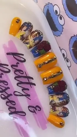 #acrylicpressonnails #acrylicpressons #nails #pressonnails #fyp #nunezfamilyrealitytv #nunezfamilyof4 #disney #beautyandthebeast 