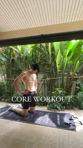 CORE WORKOUT - ท่าออกกำลังกายช่วยเพิ่มความแข็งแรงให้แก่นกลาง 🤸🏼‍♀️  Exercises 🏆 1.Mountain climber 2.Up&down plank 3.Side plank R 4.Side plank L 5.Reverse crunch 6.Heel tap  🎯 ลองเริ่มจากท่าละ 30s ทำหกท่านับเป็น 1 set 🤾🏼‍♂️ ทำ 2-3 sets และพัก 1 นาทีระหว่างเซต #ออกกำลังกาย#ออกกําลังกาย้#กล้ามท้องน้ำหนัก#ลดน้ําหนักายที่บ้าน#ออกกําลังกายที่บ้านิกแพค #gymmotivation  #calisthenics #abs 