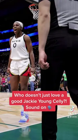 For all those that say Jackie Young is quiet 🗣️ #LVAces #WNBA