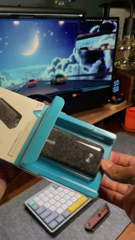 Anker PowerCore Metro 10,000, very strong mini fast charger power bank with a potential of 25 Watt max, both type C and type A slots.  The texture of the product to so unique and minimalistic suitable for travel or just drop it in your pocket 👌🏻   @anker_official @anker_mea   #cleansetup #deskgoals #deskspace #dreamsetup #homeoffice #minimalsetups #officeinspiration #pcgamingsetup #pcmasterrace #pcsetup #setup #setupgamer #setupinspiration #setups #workspace #workspacedesign #workspaces #fyp #obaidcave