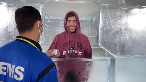 Mr beast in an ice house.Wow Amazing #mrbeast #hindi #voice 