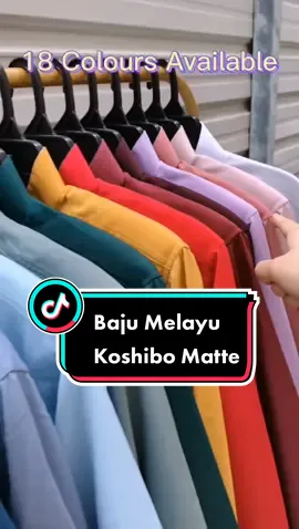 Pazze Baju Melayu Koshibo Matte Modern Slim Fit  #tiktokshop1111megadeals #pazzeapparel #trending #bajumelayu #koshibomatte #cekakmusang #pazze #modernslimfit #butangcrystal #plain #tiktok #bajuraya2023  #18colours 