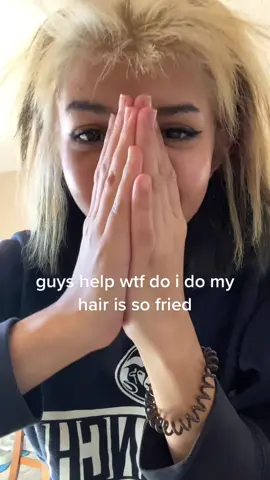 this is not okay it just keeps falling off #friedhair #hairhelp #relatable #fyp 