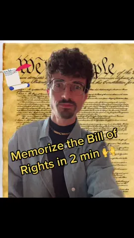 quick n easy way to memorize the Bill of Rights (first 10 amendments) 🙌 #constitution #USHistory #civics #usgov #apgov #History #mistere #historywithmistere 