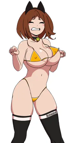 Ochako dance 😁 #uraraka #ochako #ochakouraraka #urarakaochako #mha #myheroacademia #bikini #sadcatdance  #neko #deku #bakugo #anime #animation 