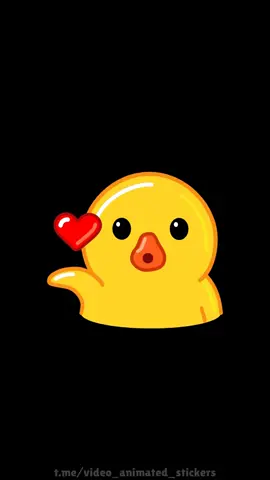 Duck sticker pack, Kissing Heart Animated Sticker, more in Telegram wow.link/tgst #stickers #duck #kissing #heart