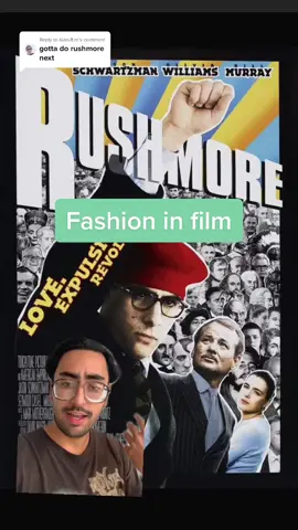 Replying to @kian.ff.m Great suggestion💫 #wesanderson #wesandersonfilm #rushmoremovie #rushmore1998 #moviecore #fashion #fashiontiktok #fashiontok #fashioninspo #fashioninspiration #fashioninfilm #fashionincinema #fashioninfluencer  #vintage #vintagefashion #film #cinema #cinephile #movie  #jaydentorres  #greenscreen 