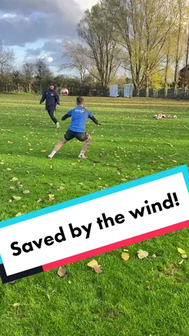 When the wind saves it for you 💨 😂 #football #fyp #goalkeeper 