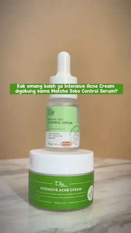 Pakai matcha sebo serum dulu baru pakai intensive acne creamnya ya ges ya 💚 #ellabeautystoreid #reviewellaskincare #ellaskincare #matchasebocontrolserum #intensiveacnecream #atasijerawat