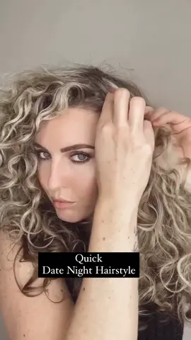 Quick Date Night Hairstyle  Tag a friend that needs to try it 👇  #easyhairstyles #quickhairstyles #hair #curly #curlyhairstyles #explorepage #viral #fy #hairstyle #twisthairstyle #curlygirl #wavyhair #krullen #curlycommunity