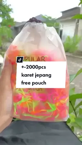 +-2000pcs karet jepang free pouch #ikatrambut #karetjepang #ikatrambutanak, yuk buruan di order!! 🥳🥳