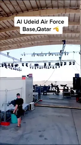 The crew is live from Qatar for NFL Sunday. The stage is 🔥 Via Al Udeid Air Base. #nfl #nflfootball #crew #qatar #timelapse #stage #work 
