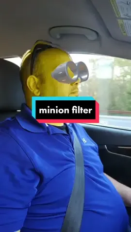 My minion driving back home. He got me with this filter last night, so I'm getting him now. kinda cool.