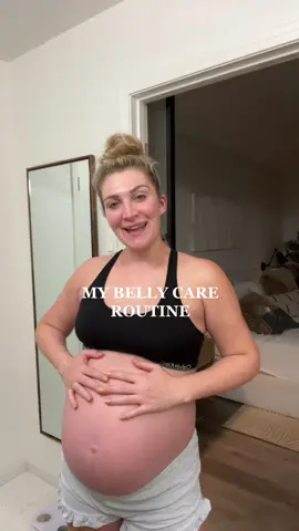 belly routine 🤰 #pregnantbelly #bellyoils 