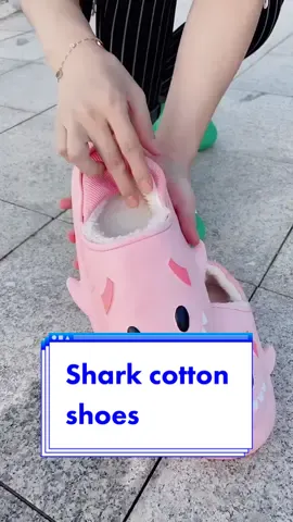 Do you want the shark cotton shoes#goodthing #fypシ #cottonshoes #blackfridaydeals #warm  