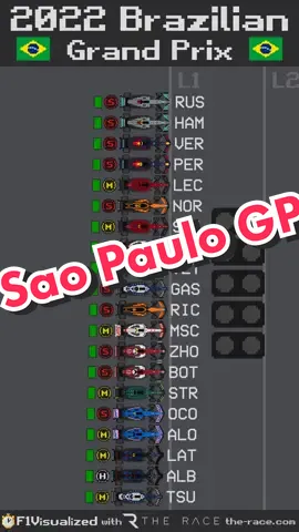 Every lap of the #braziliangp courtesy of @F1_Visualised - what do we make of Verstappen in that race? #brazilgp #f1 #f1tiktok #formula1 #f12022 #verstappen #checoperez #hamilton #lewishamilton #redbull #redbullracing 