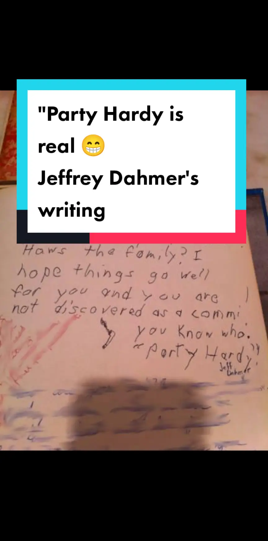 Some of Jeffrey Dahmer's writing #jeffreydahmer #dahmer  #truecrime #truecrimesontiktok #crimetiktok #crimestory #truecrimecommunity #truecrimeanytime #truecrimetiktok #ladyrippercrime 