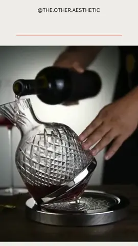 You may now get rid of the liquor bottle in your home with this Rotating Decanter in Diamond Pattern Glass #darkacademia #darkacademiaaesthetic