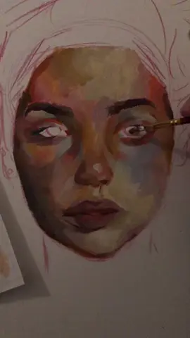 i like the process and dislike the finished product so im only posting the process🤩👍🏻 #art #painting #acrylicpainting #acrylic #portrait 