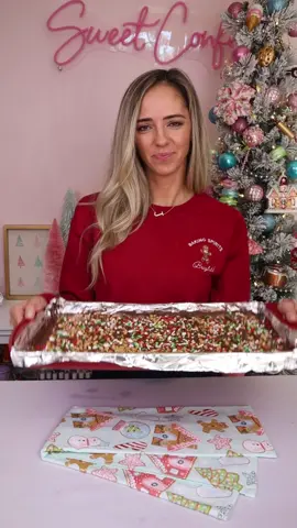 easy toffee cracker bars! 😋 SO delicious and addicting! #holidaybaking #christmascookies #bakingtiktok #desserttiktok #desserttok #christmastiktok #bakingszn #christmasdessert #christmasideas 