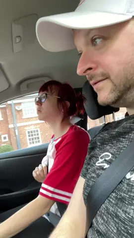 Blasting her car stereo too loud..😂😂 