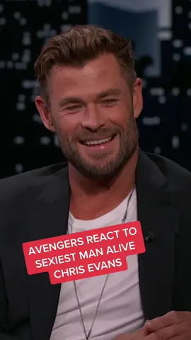 The #Avengers text chain blew up when Chris Evans was named the Sexiest Man Alive! #Marvel 