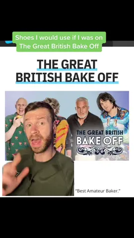 Shoes I would use for each stage of the Great British Bake Off #gbbo #greatbritishbakeoff #runningshoes #greenscreen 
