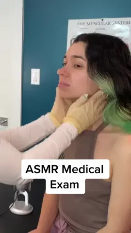 ASMR neck, lymph nodes, ear exam👂 #asmr #asmrroleplay #asmrmedical #asmrface #asmrdoctor #asmrmedicalexam 
