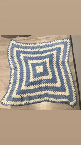 Recent blanket 🧶💙#FYP #crochet #yarn #wool #make #handmade #hook #comfort #baby #cosy #blanket #babies 