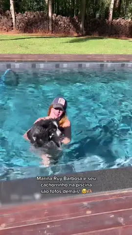 Essa duplinha é tão linda 🥹🧡 #MarinaRuyBarbosa #br #fy #pet #amor #cute #famosos #amizade #animal 