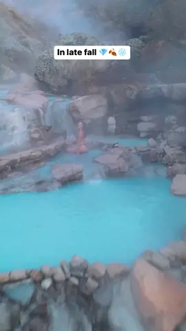 Time to add these hot springs to your bucket list - but make sure to go during the fall (or at least not midday)! #travel #bucketlist #fyp #coolplaces 