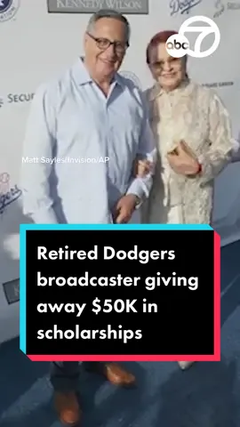 Retired Dodgers broadcaster Jaime Jarrín is still making a difference through his foundation, which is giving away $50,000 in scholarships to law and journalism students. #news #abc7la #abc7eyewitness #jaimejarrin #dodgers #losdefensores #education #school #scholarships