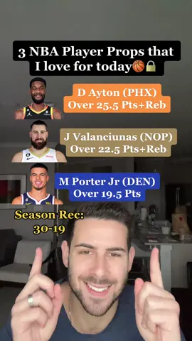 NBA Player Props that I love for today🏀🔒 #sportsbettingtiktok #sportsbetting #sportsbettingeducation #NBA #playerprops #props #parlay #locks #nba2k #nba2k23 