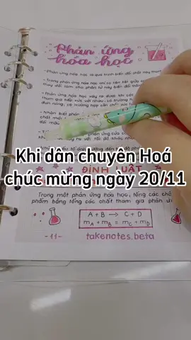 Tập 2| Khi dân chuyên Hoá chúc mừng 20/11 #xuhuong2022 #studywithme #muataitiktok #CapCut 