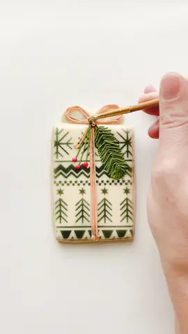 🎁 #cookievideo #cookiedecorating #satisfying #fyp #christmas 