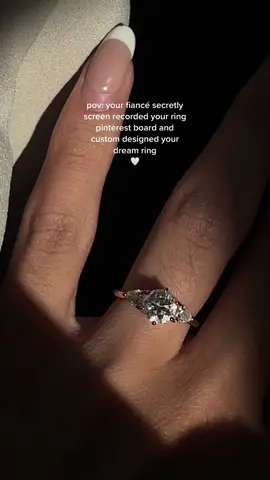 still feels surreal every time I see it 🥺🤍 #engagementring #engaged #dreamring #trilogyring  