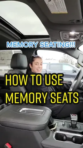 Wanna know how to use memory seats on your car? It's very simple! Some vehicles have up to 3 memory seats options! Position your seat, save your setting, and you're good to go! Can your car do it? Let us know in the comments!   #memoryseat #gmcsierra #newtruck #trucktok #petsmart #AmazonSavingSpree #carshopping #christmastiktok #chevy #buick #sweeneycars #carcommunity #cardealership