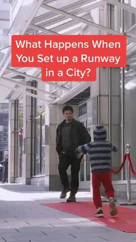 We set up a runway for 8 hours in the middle of a city to see who would strut their stuff when no one’s watching 💃🏻 #dirtydata 