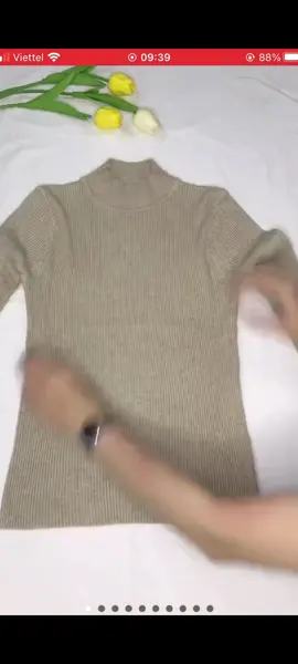 Áo len tăm nữ dài tay cổ 3 phân #xuhuongtiktok #thơitrang 