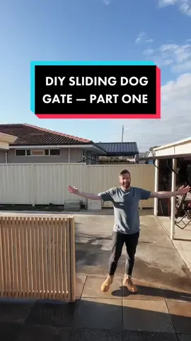 DIY sliding dog gate